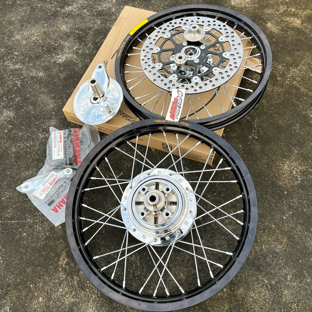 Velg set tromol crom depan jupiter belakang rx king original (VELG TAKASAGO EXCEL TDR TK RACING) pnp