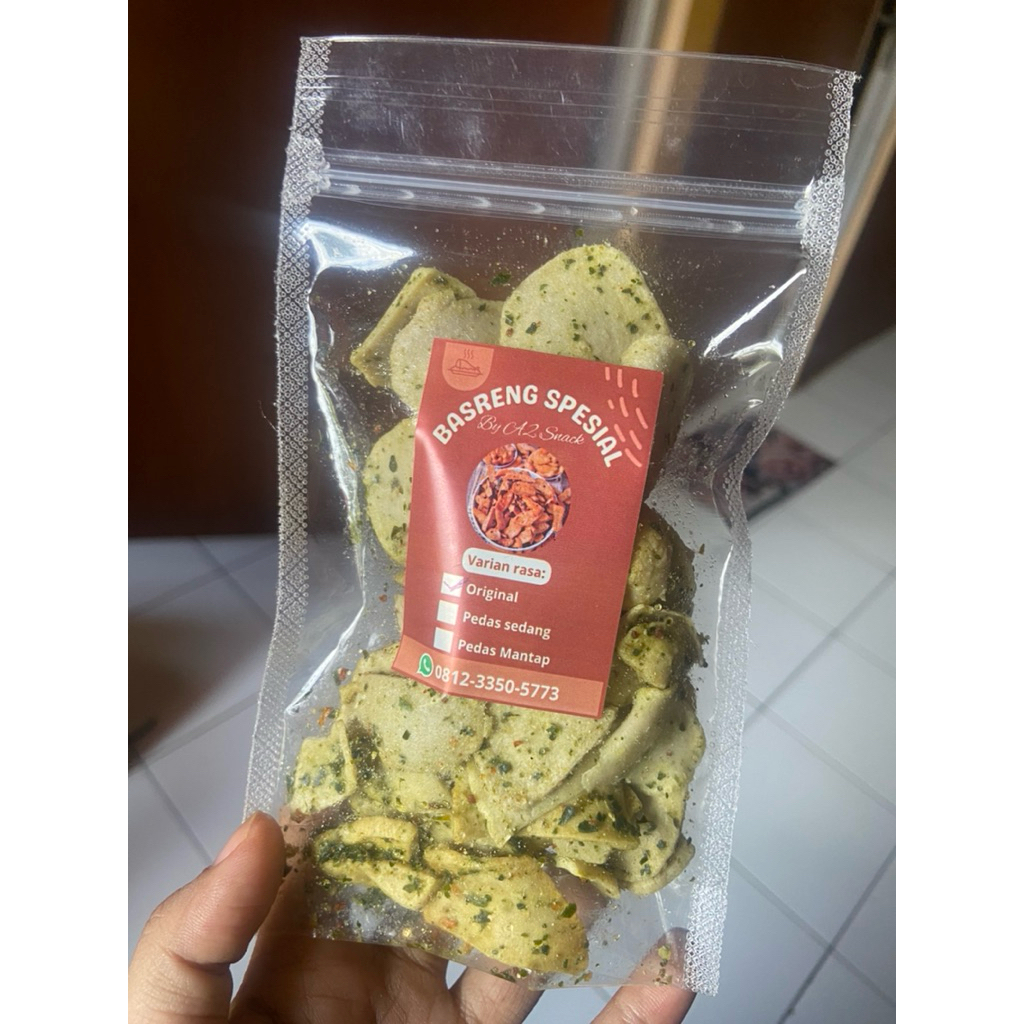 

Basreng kemasan ngemil 100 - 150 gram