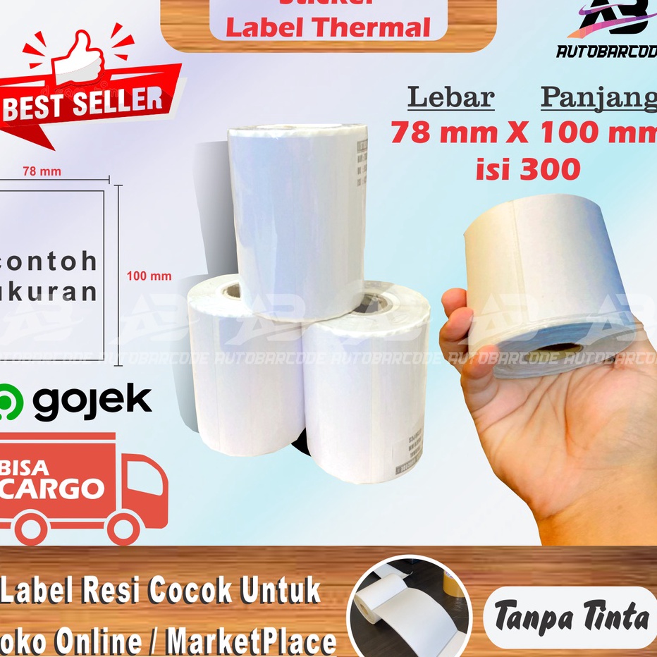 

Flash Sale Label Thermal 78X1 isi 3 Sticker Resi Pengiriman Marketplace Stiker GAP Printer 8MM 1MM 3MM