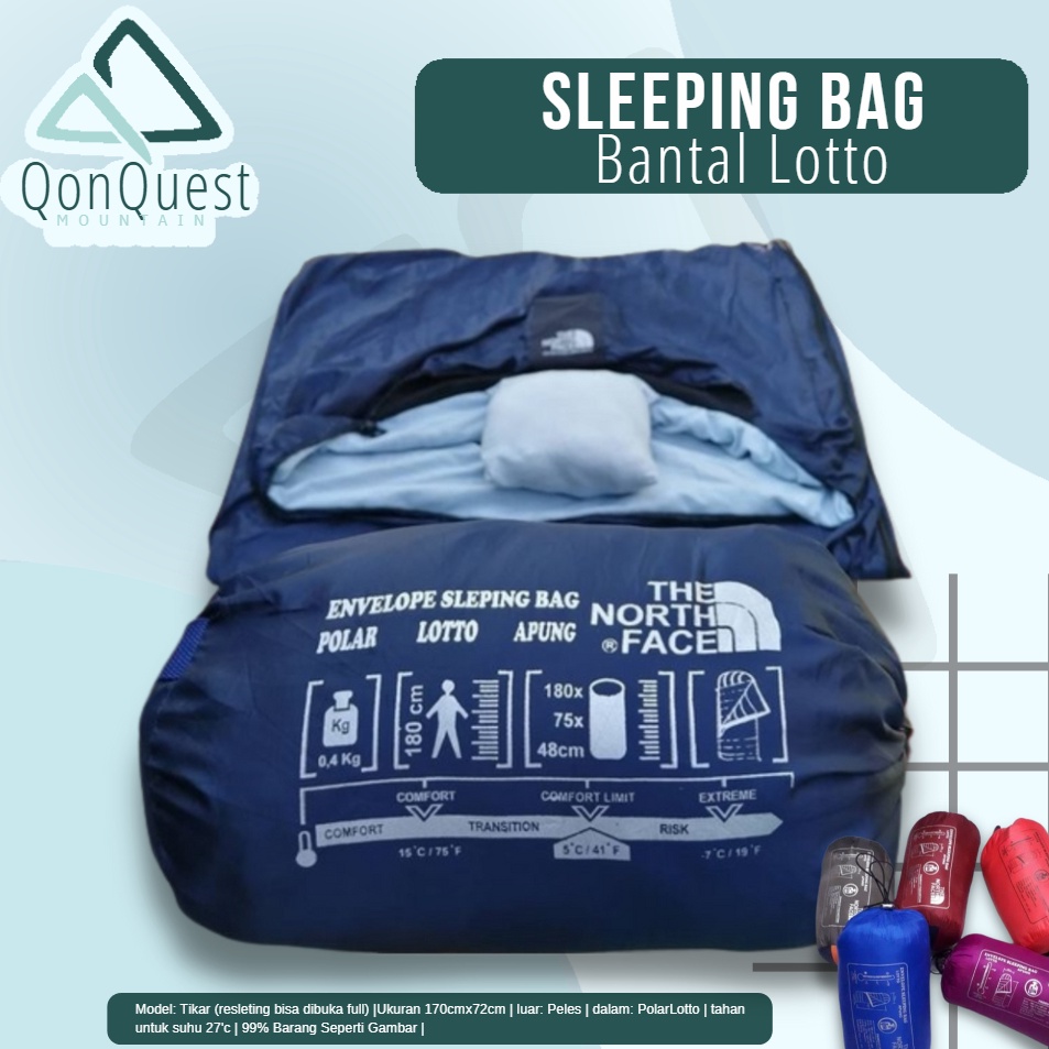 COD Sleeping bag  bantal  polar  LOTTO  kantong tidur  sleping bag  sleeping bag anak  selimut tidur
