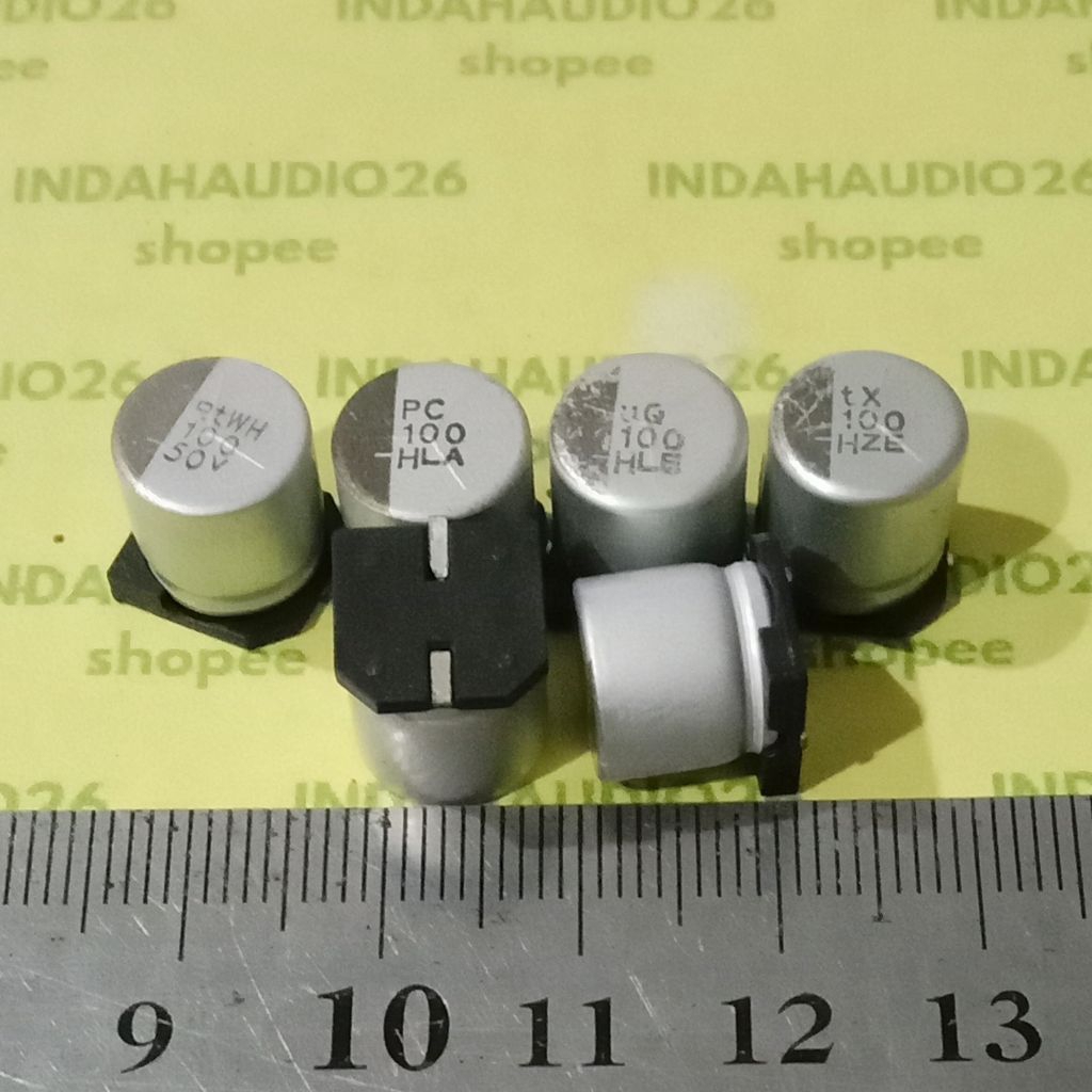 d10x10mm 100uf H 50v elko smd kapasitor 100 uf elco solid capacitor