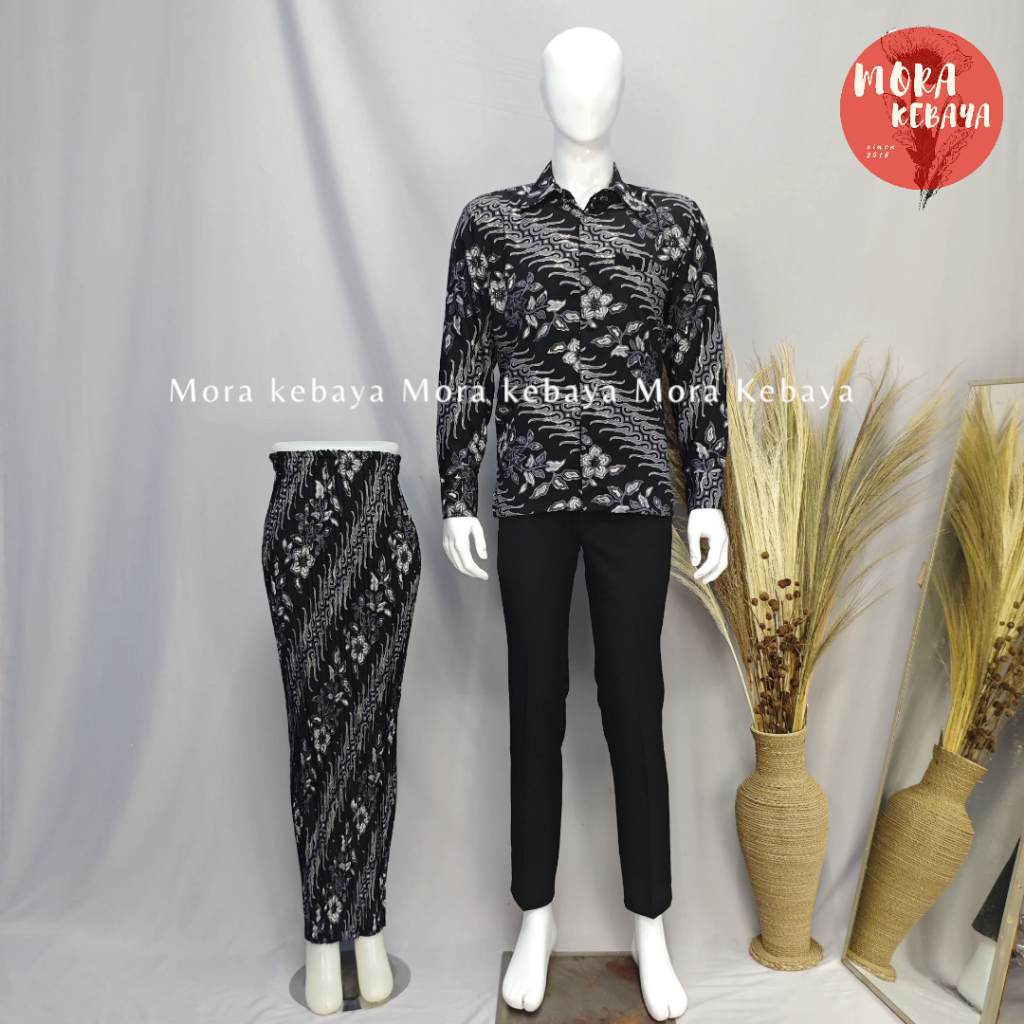 Couple batik/kemeja batik/rok batik/couple kemeja batik rok plisket