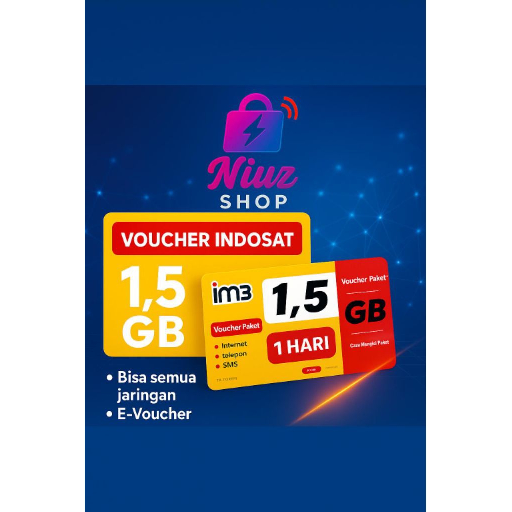 VOUCHER Indosat 1,5GB 1HARI