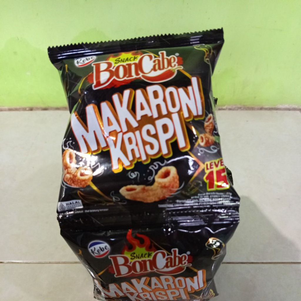 

promo kobe snack boncabe makaroni krispi 1 renteng 10 pcs @27 gram