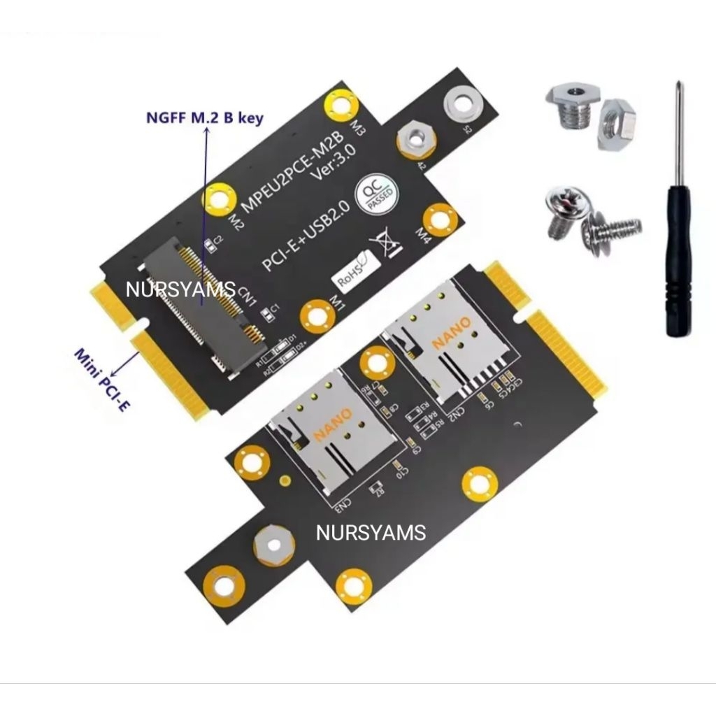 Adapter NGFF M.2 To Mini Pcie Support PCIE-LANE & USB For Wwan Card 4G/5G