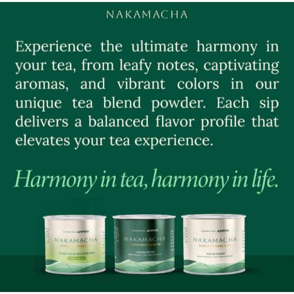 

Nakamacha Pure Matcha Powder - KOKYU Blend PURE Ceremonial - Bubuk Minuman Matcha Premium - 100 Gram