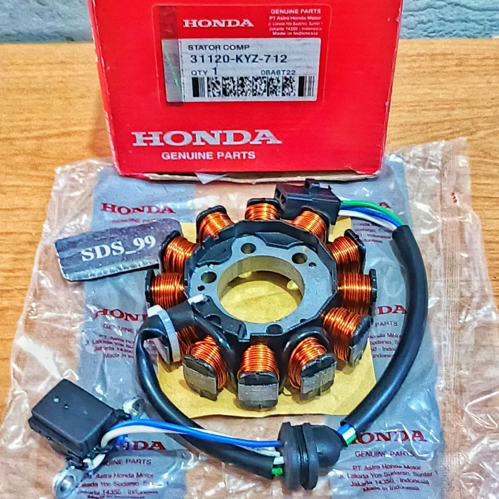 Spul Assy/Stator comp + pulser Honda Supra X 125 Helm in/125 Helm in FI -(KYZ)