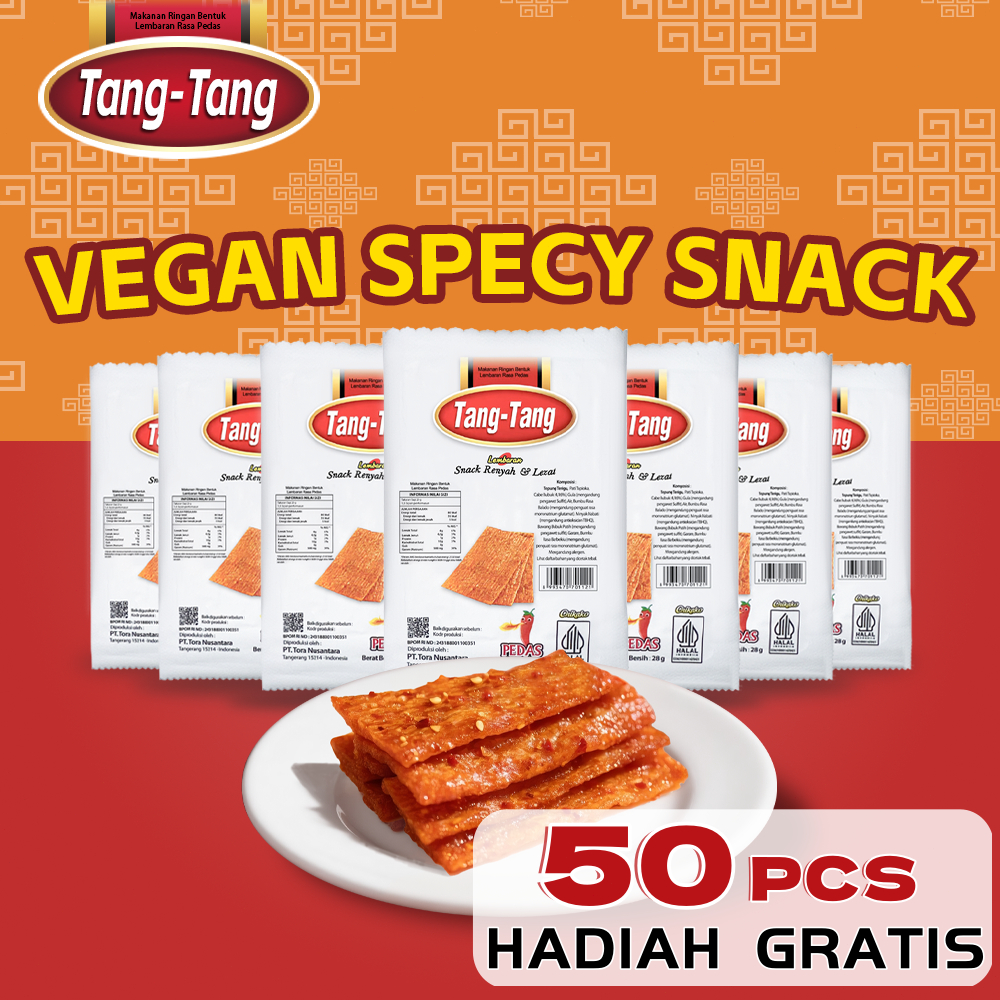 

READY STOCK [Halal]Snack Pedas Renceng Isi 50 Cemilan Snack Snack Kulit Tahu Rasa Pedas Renyah