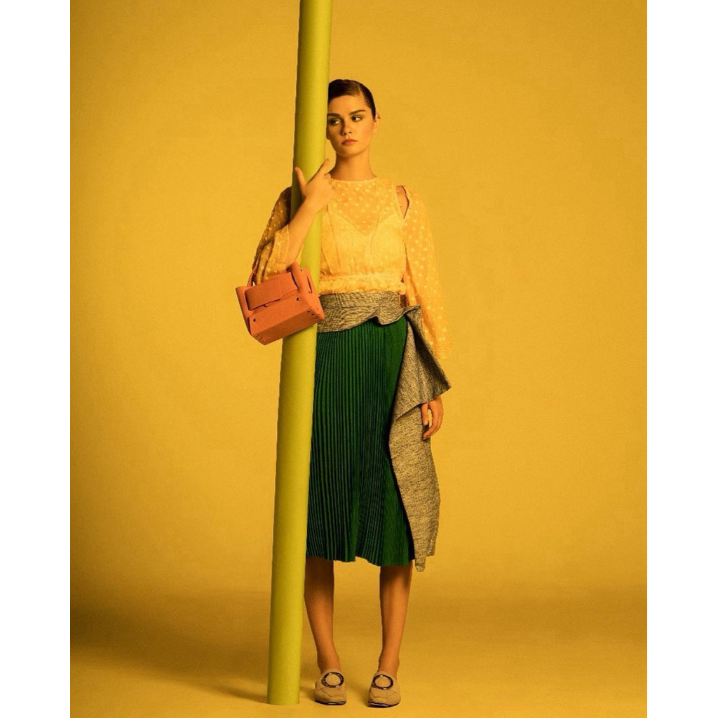 FRIEDERICH HERMAN - Asymmetrical Draped Pleated Skirt Size XS