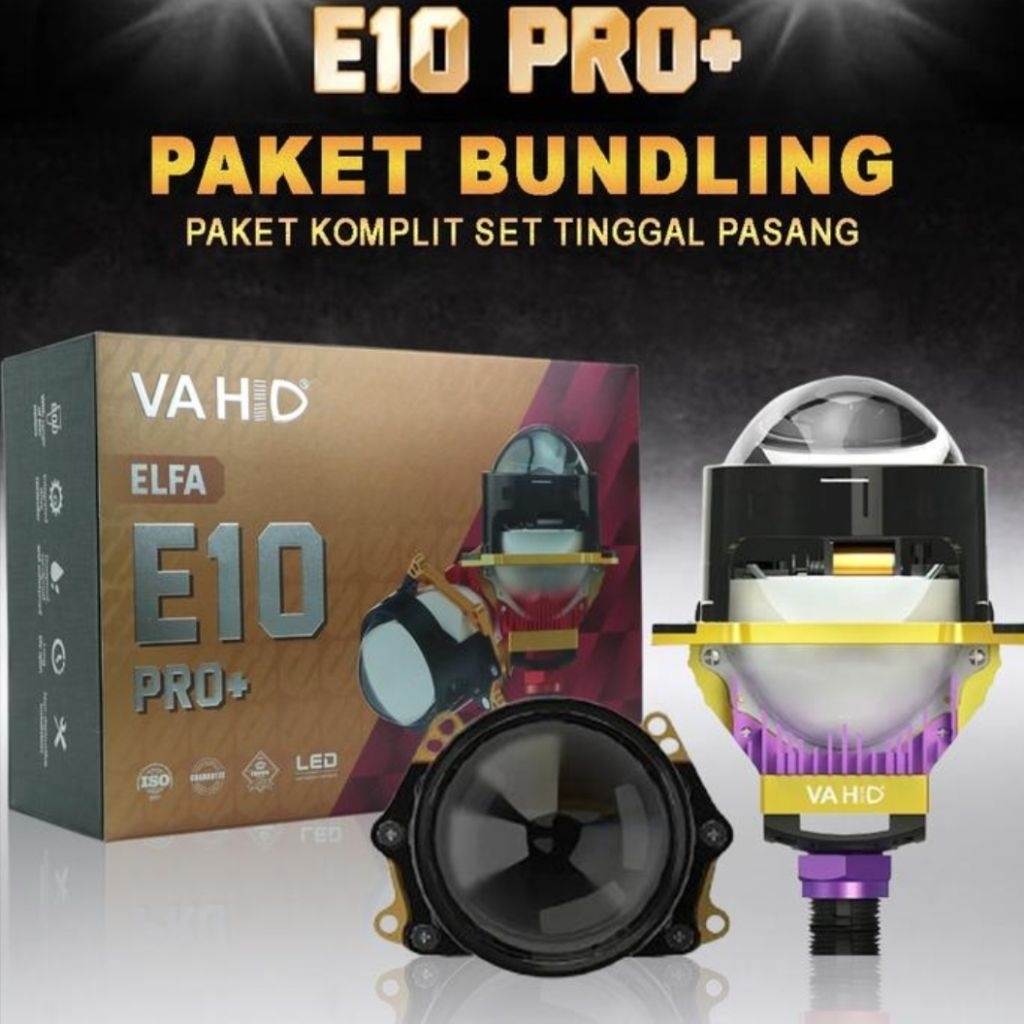 PAKET KOMPLIT LAMPU LED VAHID E10 FLUS LAMPU LED LED PROJECTOR  VAHID E10 FLUS 70 WATT - LAMPU LED M