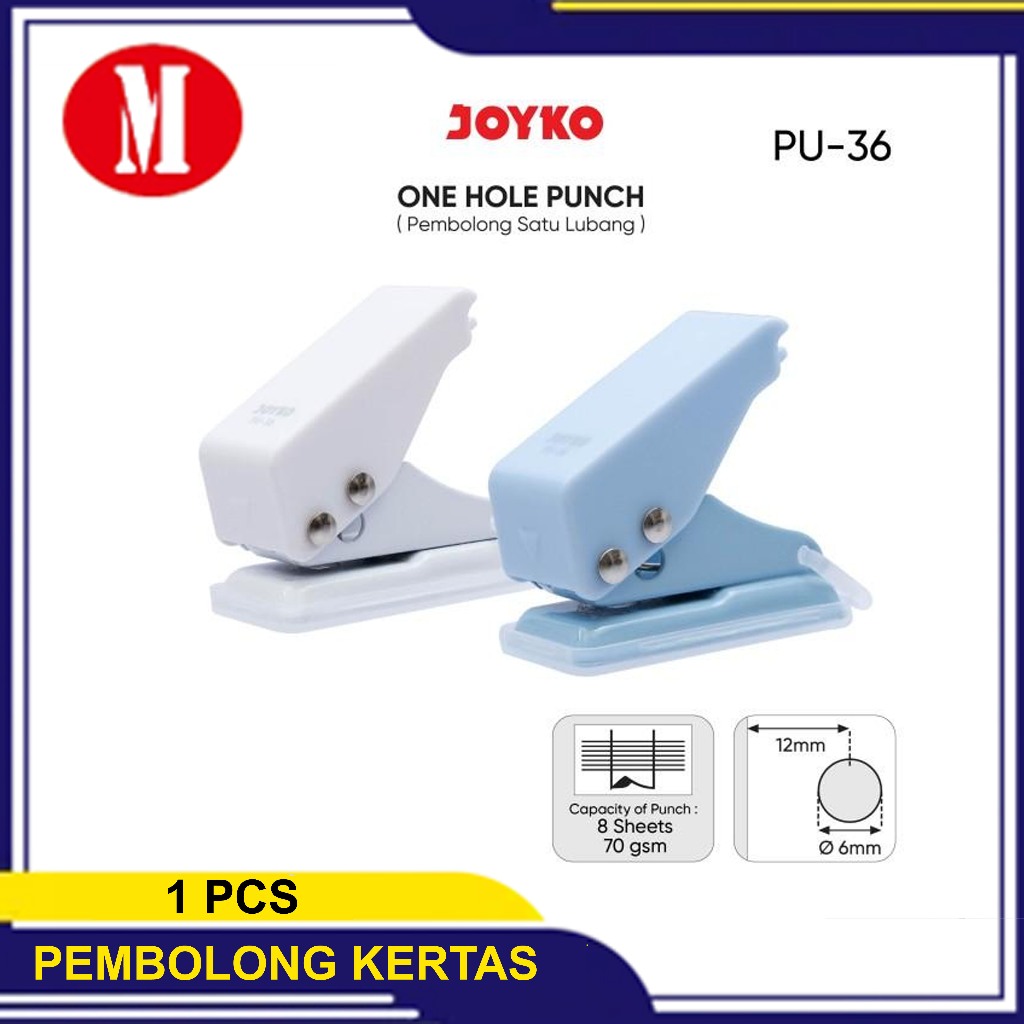 

Pembolong Kertas Satu Lubang One Hole Punch Joyko PU-36