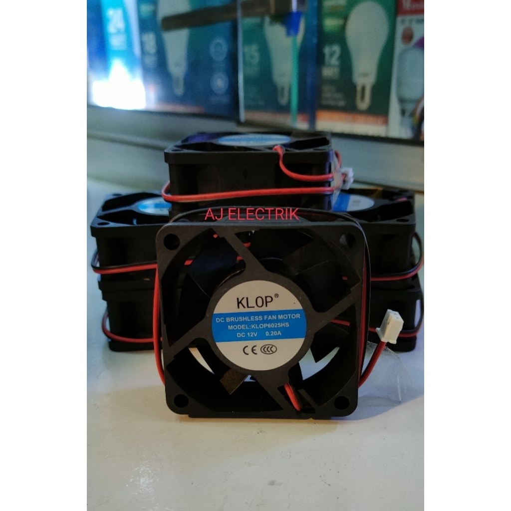 KIPAS DC 12 V Uk. 6 Cm X 6 Cm. FAN DC 12 V 6 CM.