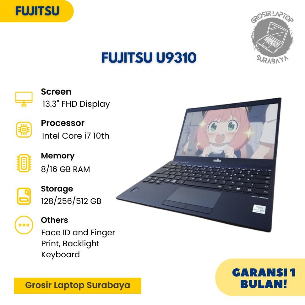 Fujitsu Lifebook U9310 Core I7 Gen 10 RAM 16GB SSD 1TB Limited Edition