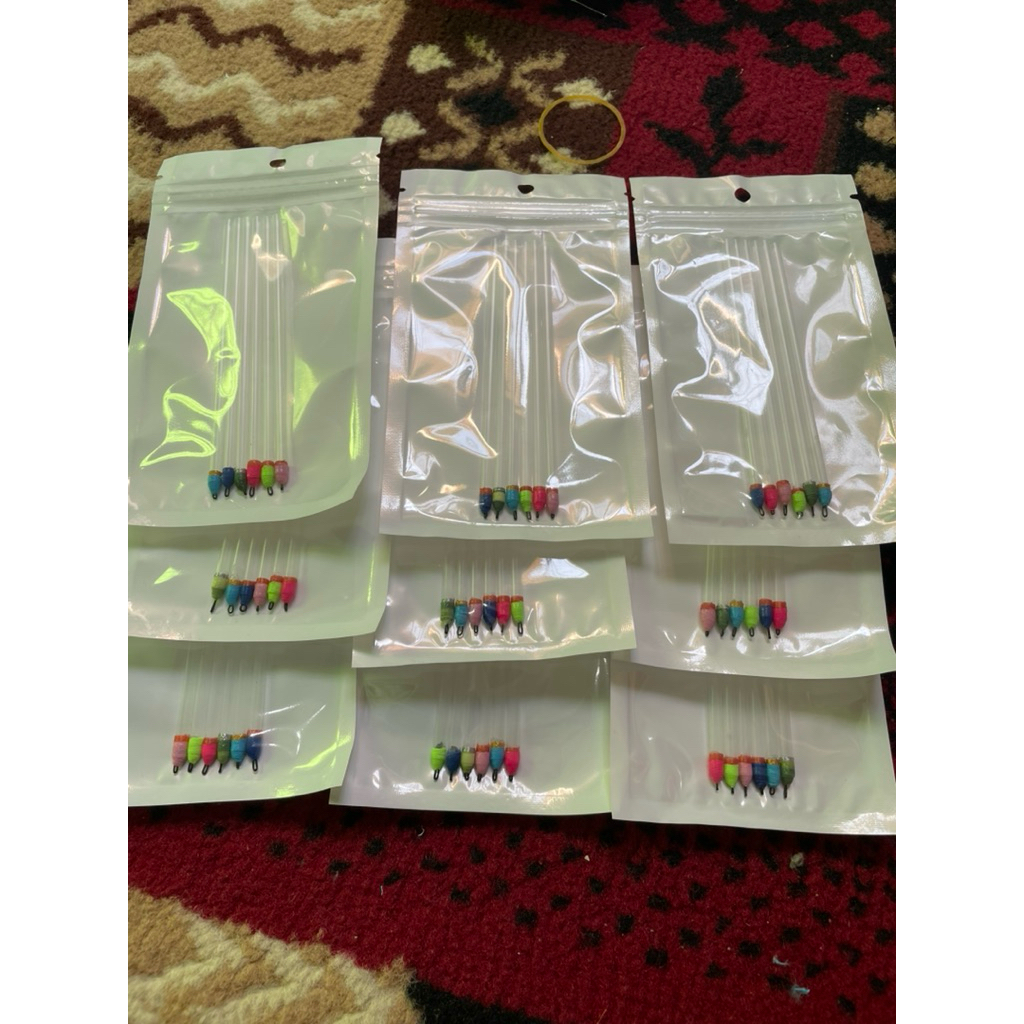 pelampung pancing pipet / ikan mas,lele,bawal,nila, 10 cm isi 6pcs