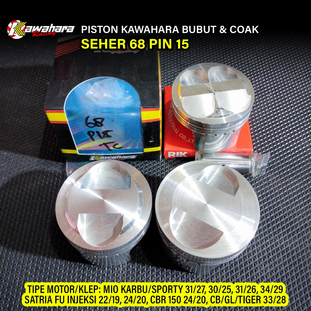 PAKET SEHER KAWAHARA 68 PEN Pin 15 Plus Bubut Coak Klep Piston CUSTOM COAK BUBUT KLEP Seher Boreup M