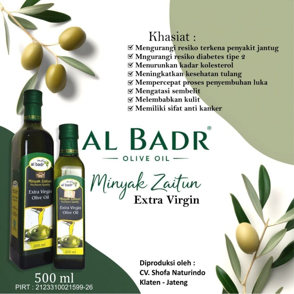

Minyak zaitun al badr isi 250 ml menurunkan kolestrol ,diabetes