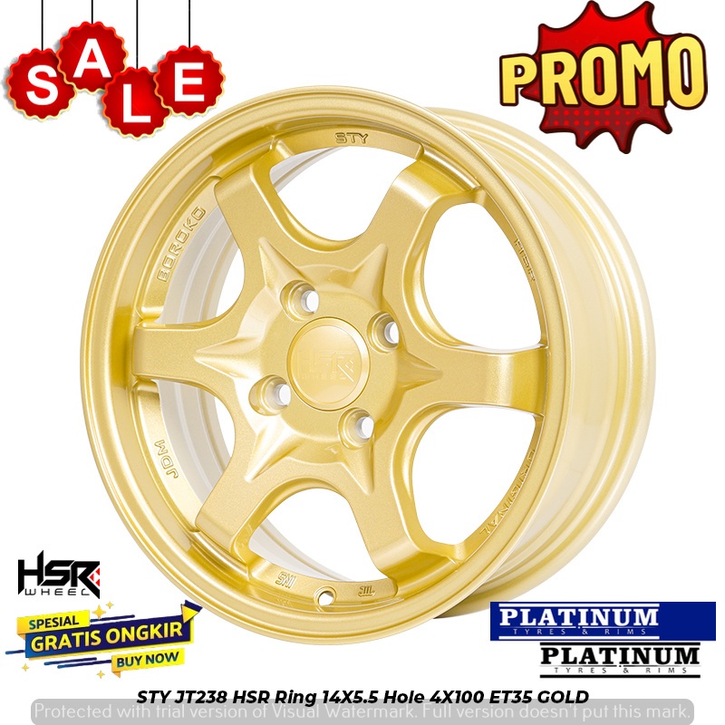 VELG MOBIL NISSAN DATSUN RING 14 PALANG 6 HSR STY GERATIS ONGKIR