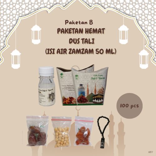 

paketan B hemat tasbih tali untuk oleh oleh haji/umroh 100 pcs (botol isi air zam zam 50 ml)