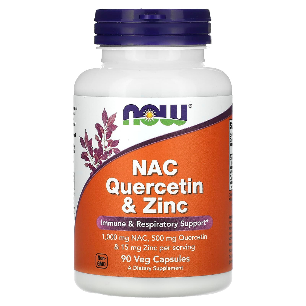 NOW Foods NAC Quercetin & Zinc 90 Veg Capsules