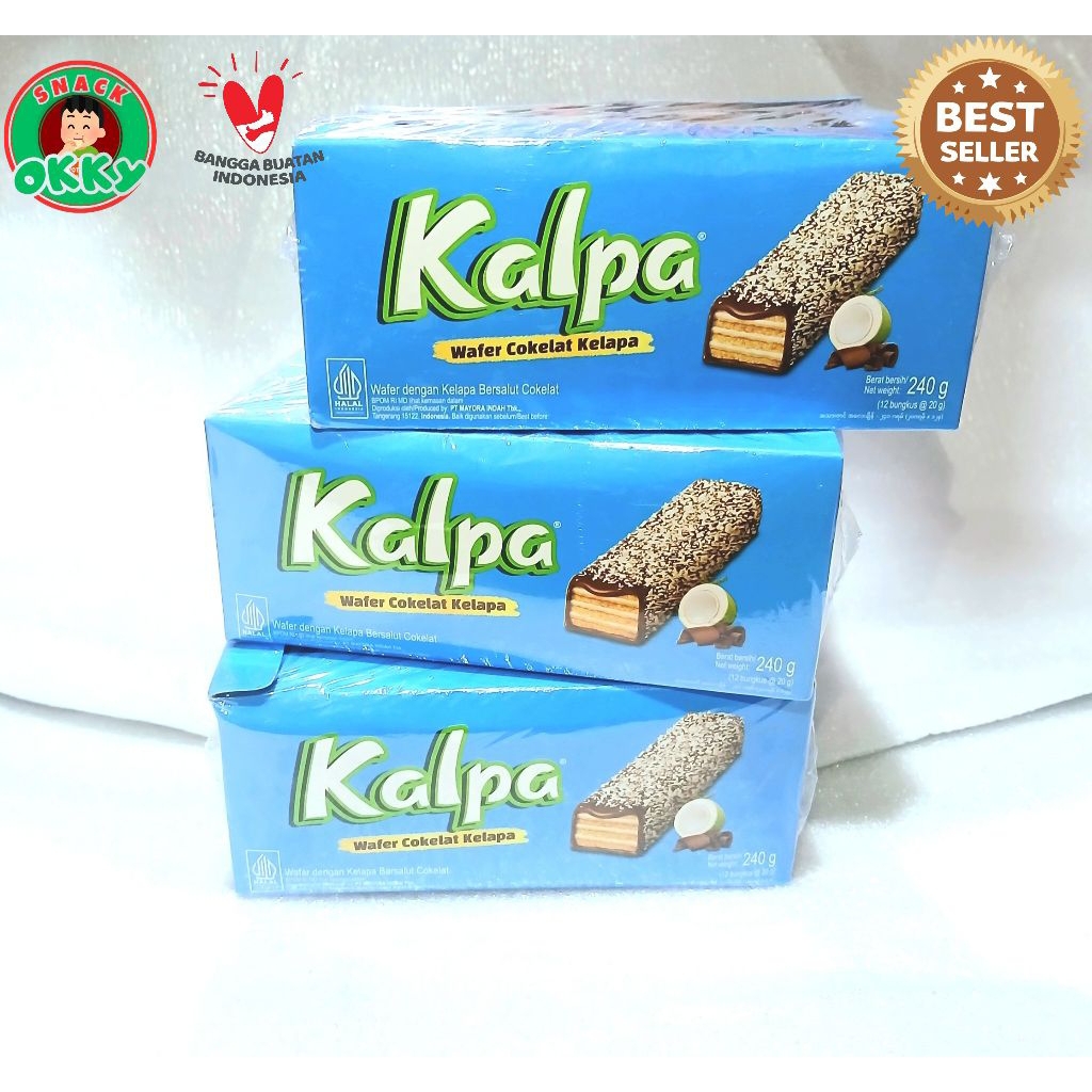

Kalpa Wafer Coklat Kelapa 1 Box isi 12 pcs (MAYORA)