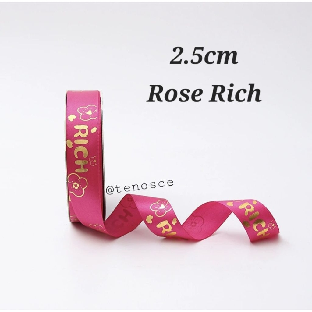 

2025 Pita Ribbon ROLL Imlek 2.5cm / 3.8cm Fu Hok Lucky Cat Roll Gulungan Dekorasi Hampers Konien Sincia Hantaran Parcel Lucky Cat Snake Ular
