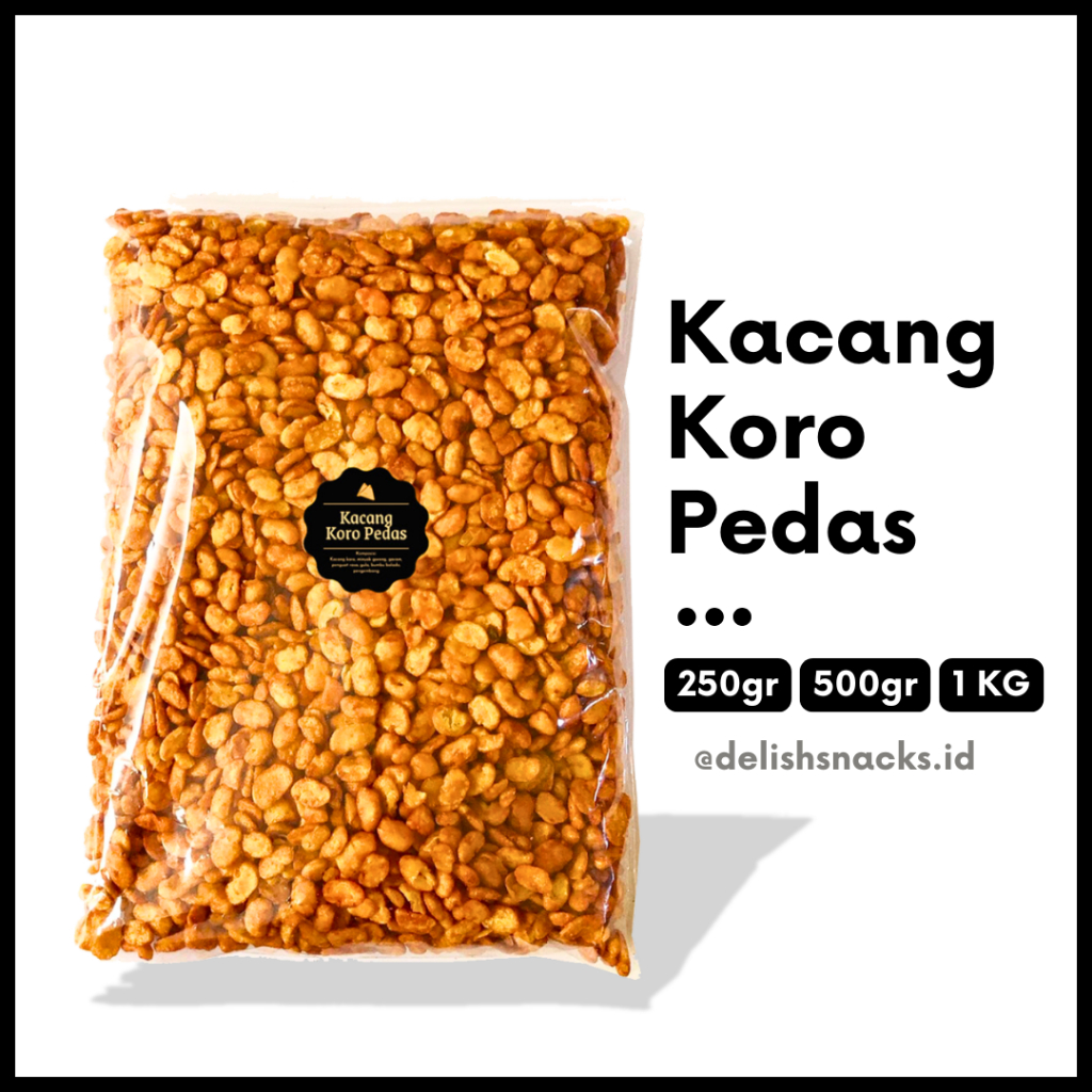 

[DELISH SNACKS] Kacang Koro Pedas (Grosir) 250gr 500gr 1 KG / Snack Cemilan Camilan Grosiran Kiloan