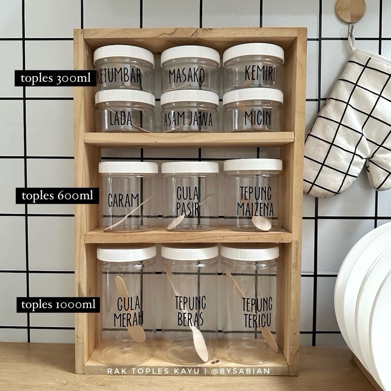 Best Toples Plastik  STICKER Bumbu Dapur  Toples Bumbu  Toples Dapur Toples kue Tempat bumbu