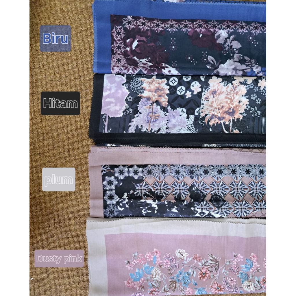 HIJAB SEGI EMPAT SYARI JILBAB VOAL LASERCUT 130X130