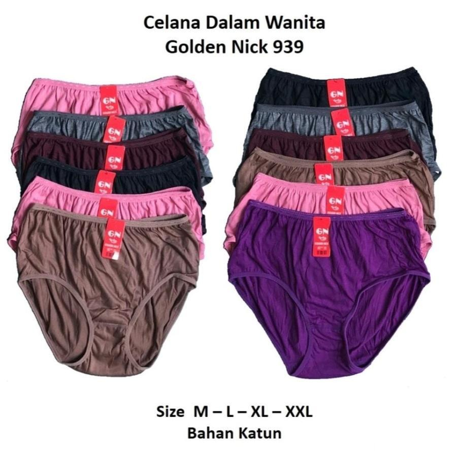 3 Pcs CD GOLDEN NICK 937 939 Celana Dalam Wanita Golden Nick | ( 3pc ) CD Golden Nick 939 | Celana D
