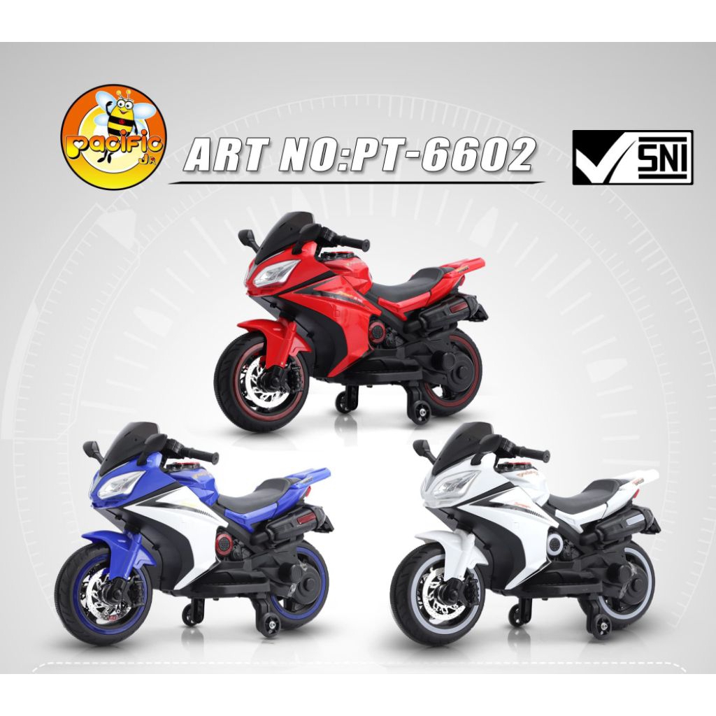 Motor Aki Pacific PT 6602 Model CBR Mainan Anak Motoran