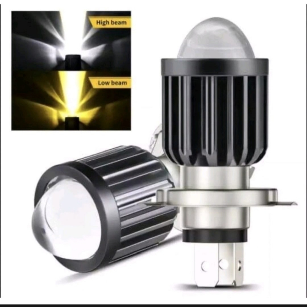 2PSC LAMPU LED UTAMA LASER MOTOR MOBIL H4 LASER / LAMPU LED H4 MOBIL