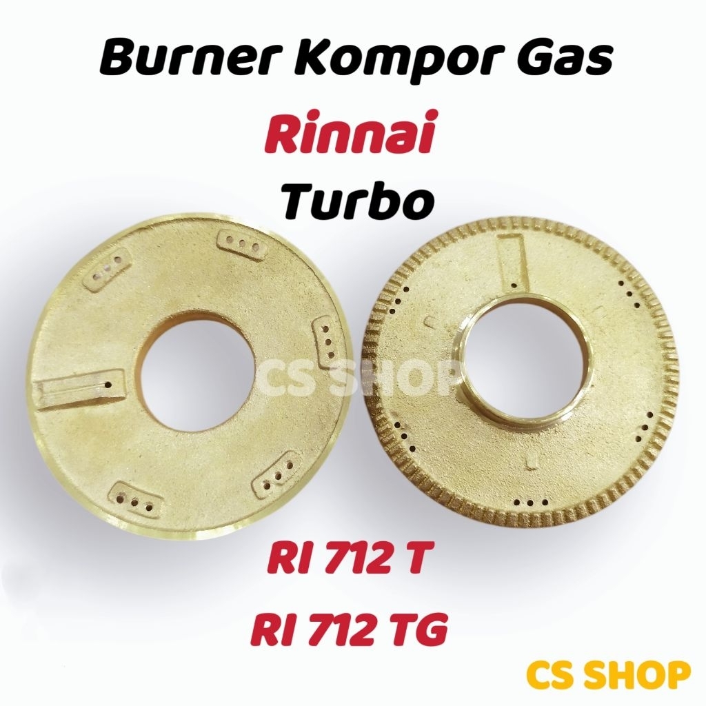 BURNER KUNINGAN KOMPOR GAS RINNAI TURBO RI712 T,RI712TG/KUNINGAN KOMPOR GAS RINNAI TERNADO