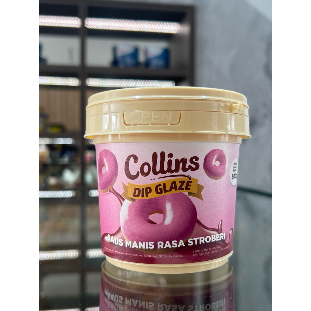 

COLLINS GLAZE STROWBERRY 300gr