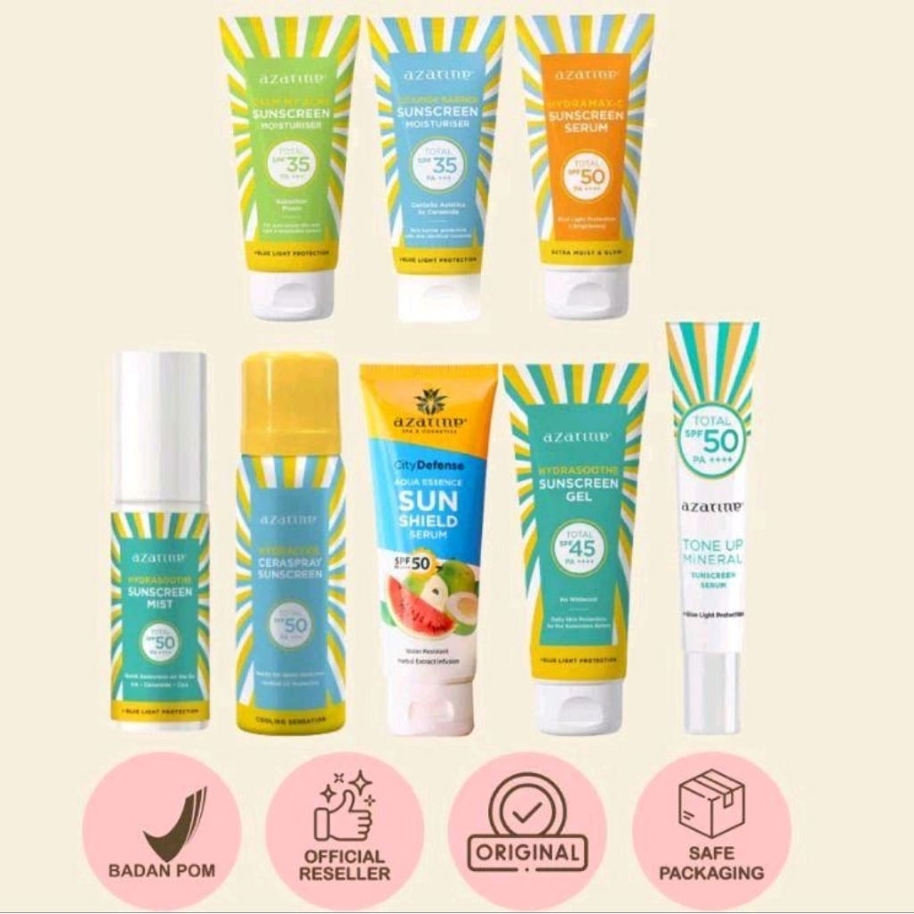 Azarine Sunscreen SPF 35 / 45 / 50 PA+++ • Daily Sunscreen • Sunscreen • Suncare