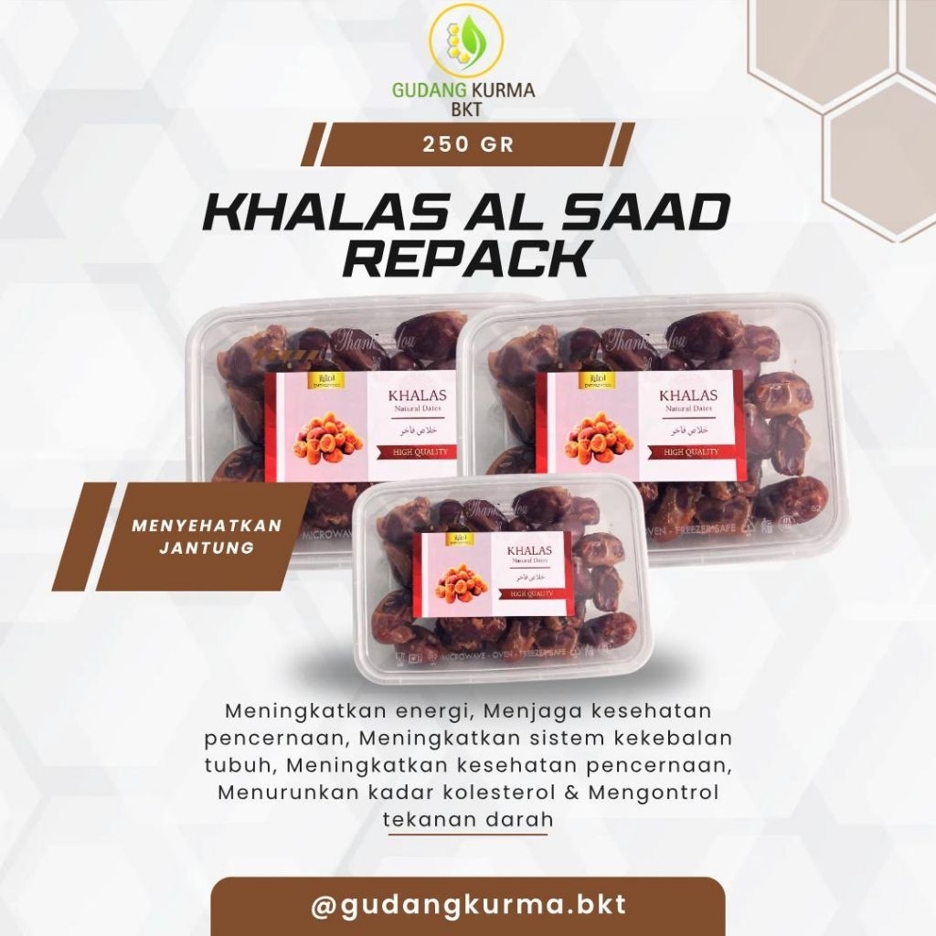

KURMA KHALAS SA'AD / KHOLAS SAAD 250gr||