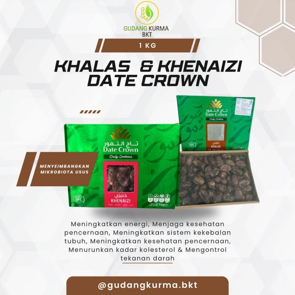 

KURMA DATE CROWN 1 KG | KHALAS | KHENEZI