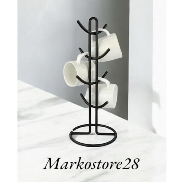 Rak Besi Gelas Estetik Rak Gelas estetik Rak gelas Multifungsi Kuat Tahan Lama