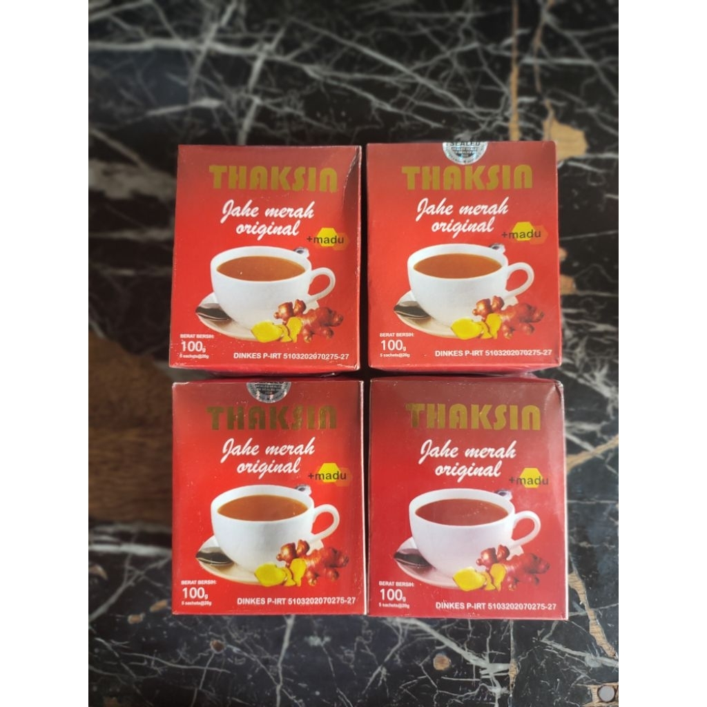 

Thanksin jahe merah madu isi 5 sachet