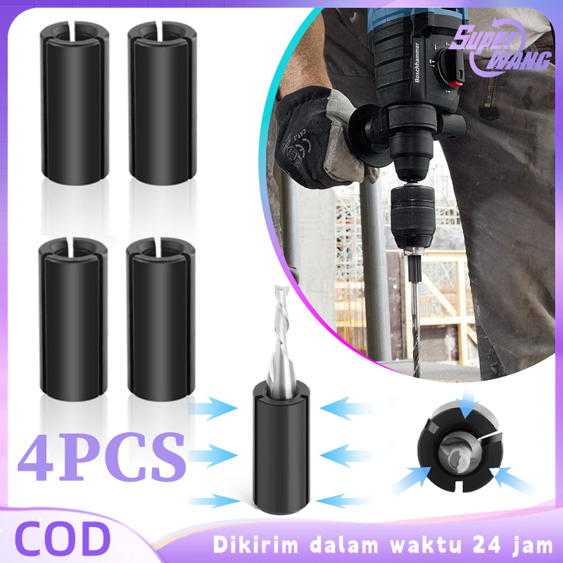 4pcs Collet Chuck 12,7mm Penjepit Mata Router Bit Chuck Collet Sleeve Mesin Router Chuck Sleeve