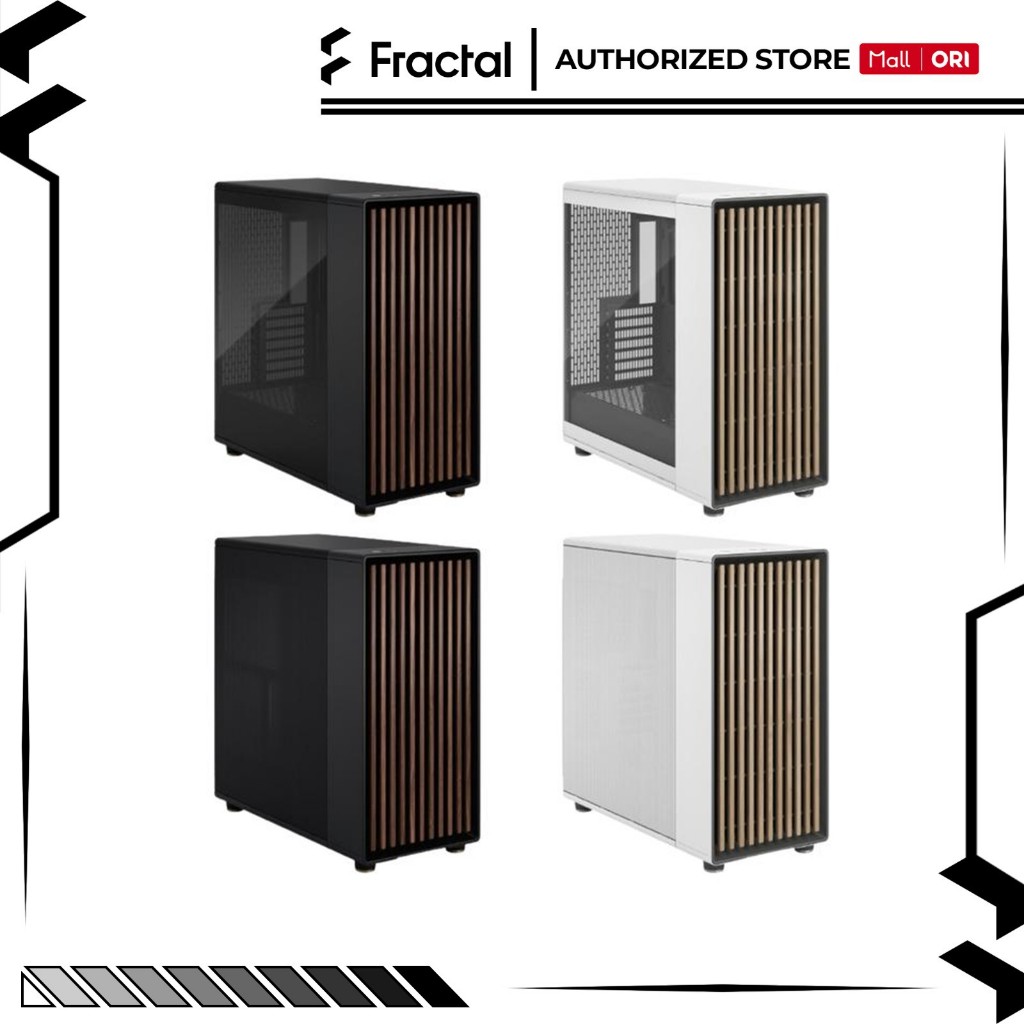 FRACTAL DESIGN PC Casing North XL E-ATX Free 3 Fan 140MM Gaming Case