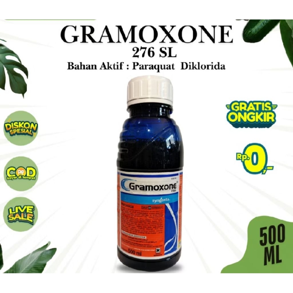 OBAT MATI RUMPUT 1 HARI LANGSUNG KUNING GRAMOXONE 276SL HERBISIDA RACUN PEMBASMI RUMPUT & GULMA 500 