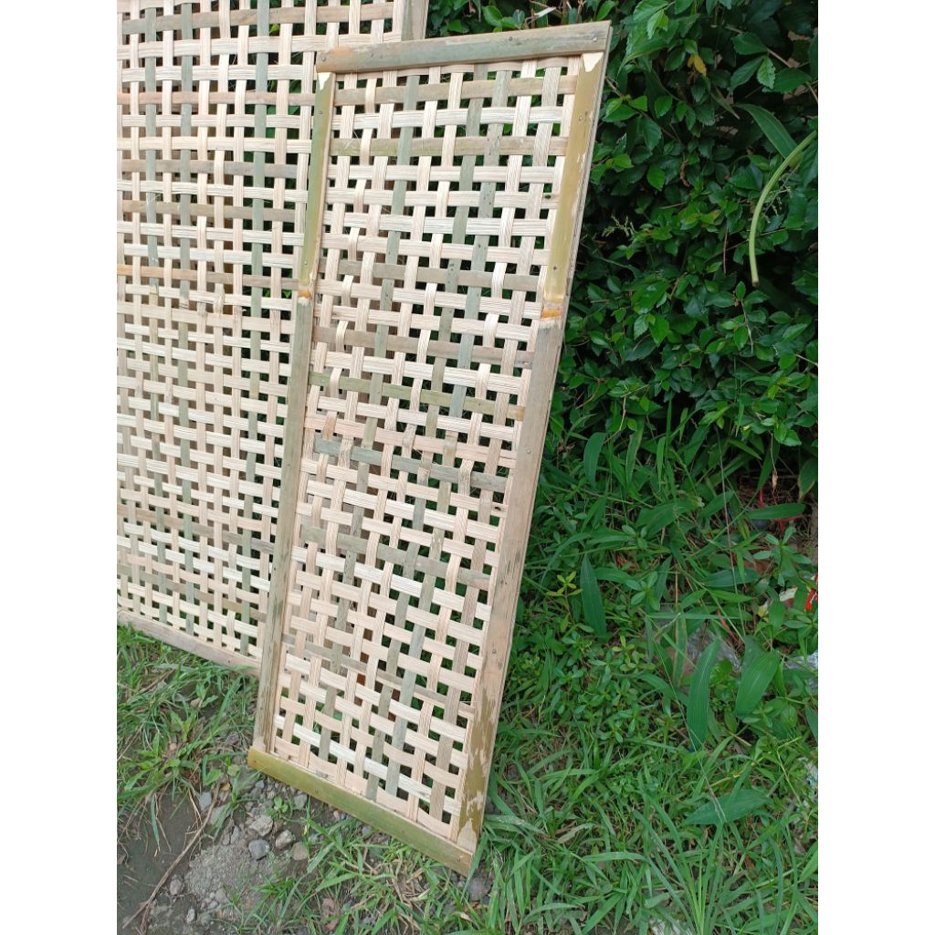 sasag nampan jemuran bambu / nampan jemuran kerupuk/ nampan jemuran bambu 30x80 / sasag bambu by gro