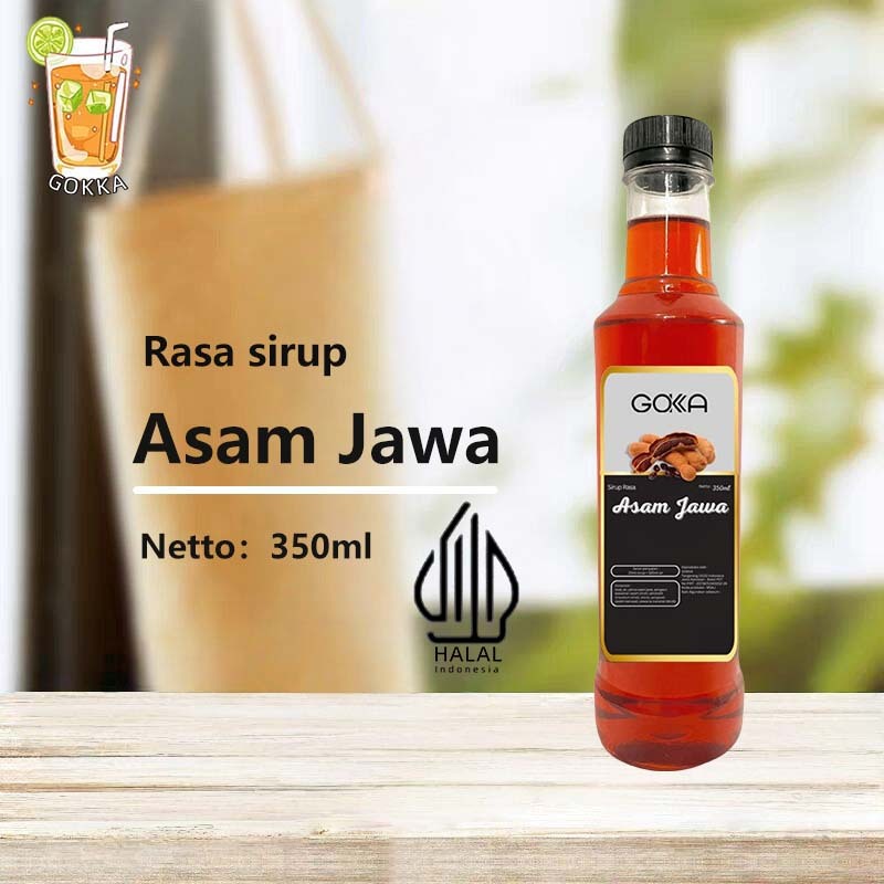 

GOKKA Sirup Asam Jawa 350ml Halal Minuman Sirup Rasa Segar untuk 15-18 Cangkir Sirup Asam Jawa