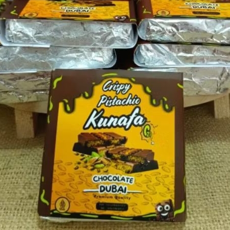 

RK60 Crispy Pistachio Kunafa Chocolate Dubai C21 Viral /coklat dubai yellow / pecintacoklat