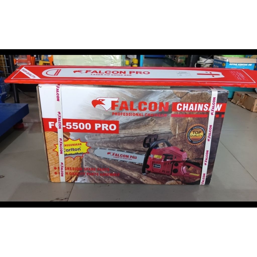 chainsaw falcon fc 5500 pro / mesin potong dan belah kayu mesin belah kayu sinso falcon fc5500 pro /