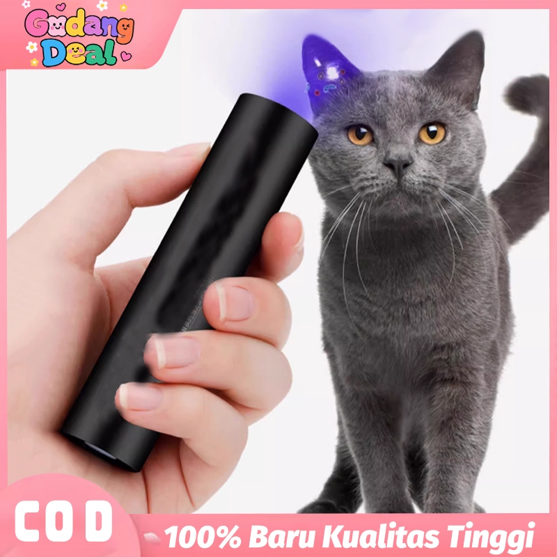 Senter UV Charge USB 395nm Alat Deteksi Pestisida & Uang Palsu Cahaya Ungu High Power