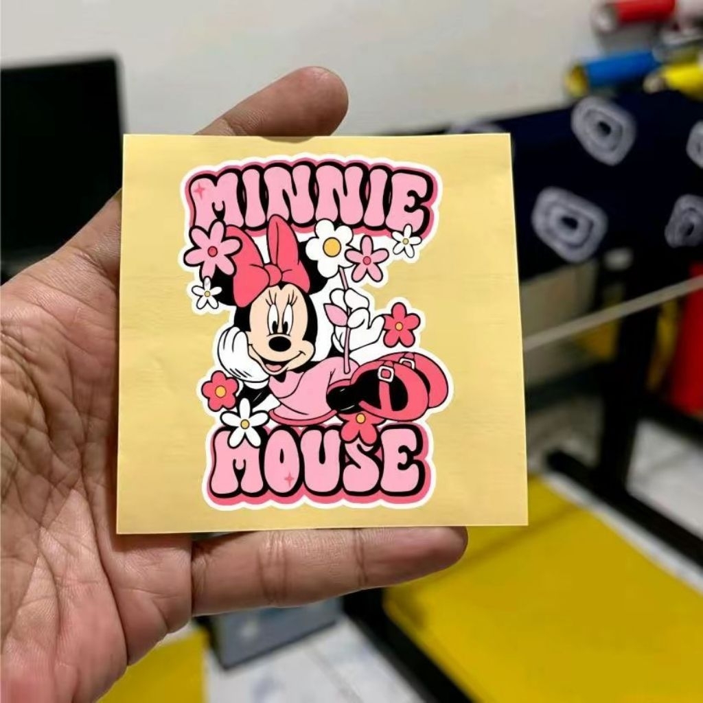 

sticker minne dan Miky mouse stiker nyala, reflektive, stiker bisa nyala kena lampu