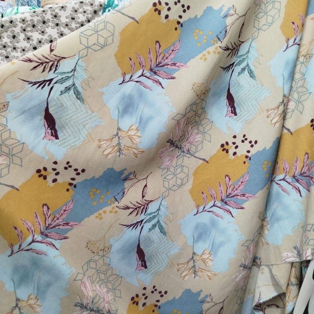 Bahan wolfis motif bunga // Kain wolfis motif premium // Bahan gamis // Kain wolfis // Bahan wolfis 