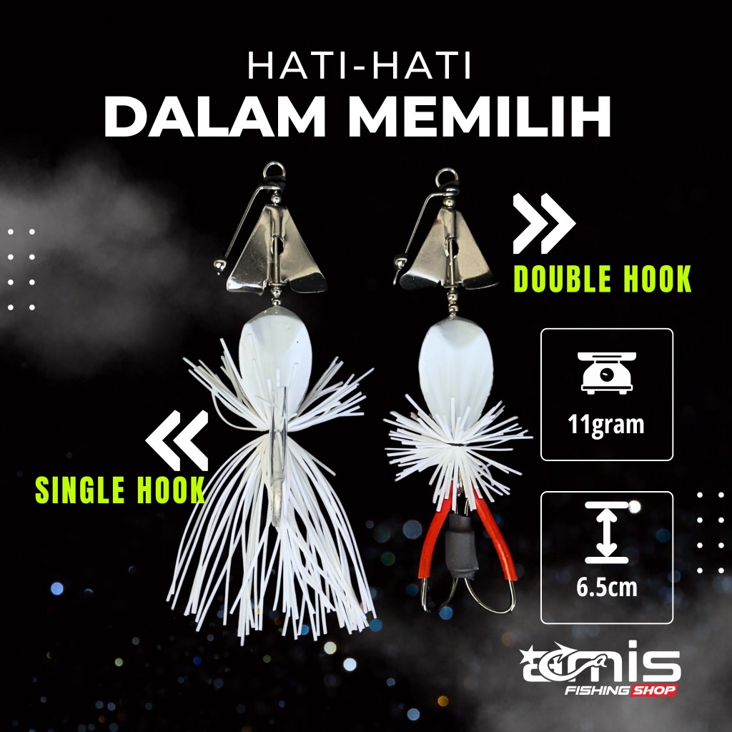 Super Mini Slater Tek Tok Buzz Slash Bait Umpan Casting Gabus Toman Lure