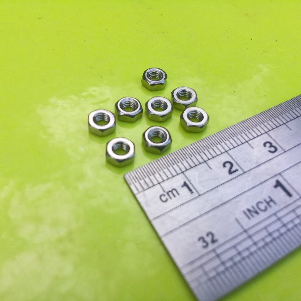 MUR STAINLESS M3 / MUR BAUT STAINLESS KUNCI 5.5 / MUR M3 STAINLESS STEEL / MUR SS M3 / NUT M4 SS304 